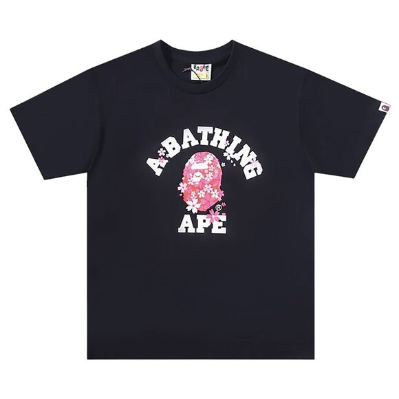 BAPE Sakura College T-shirt Black | A Bathing Ape - Picture 1 of 1